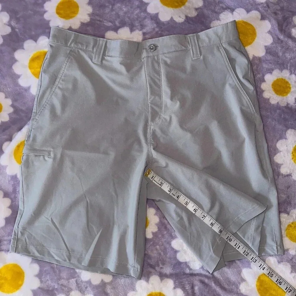 Columbia PFG Casual Outdoor Shorts 10" Flat Front Men's Sz 36 Gray - Picture 6 of 7